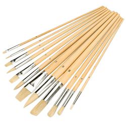 Mixed Tip Brush Set 12pcs, sizes from 2-12 mm
